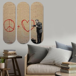 Wallity Cuadro Decorativo de MDF Multicolor (3 Piezas)